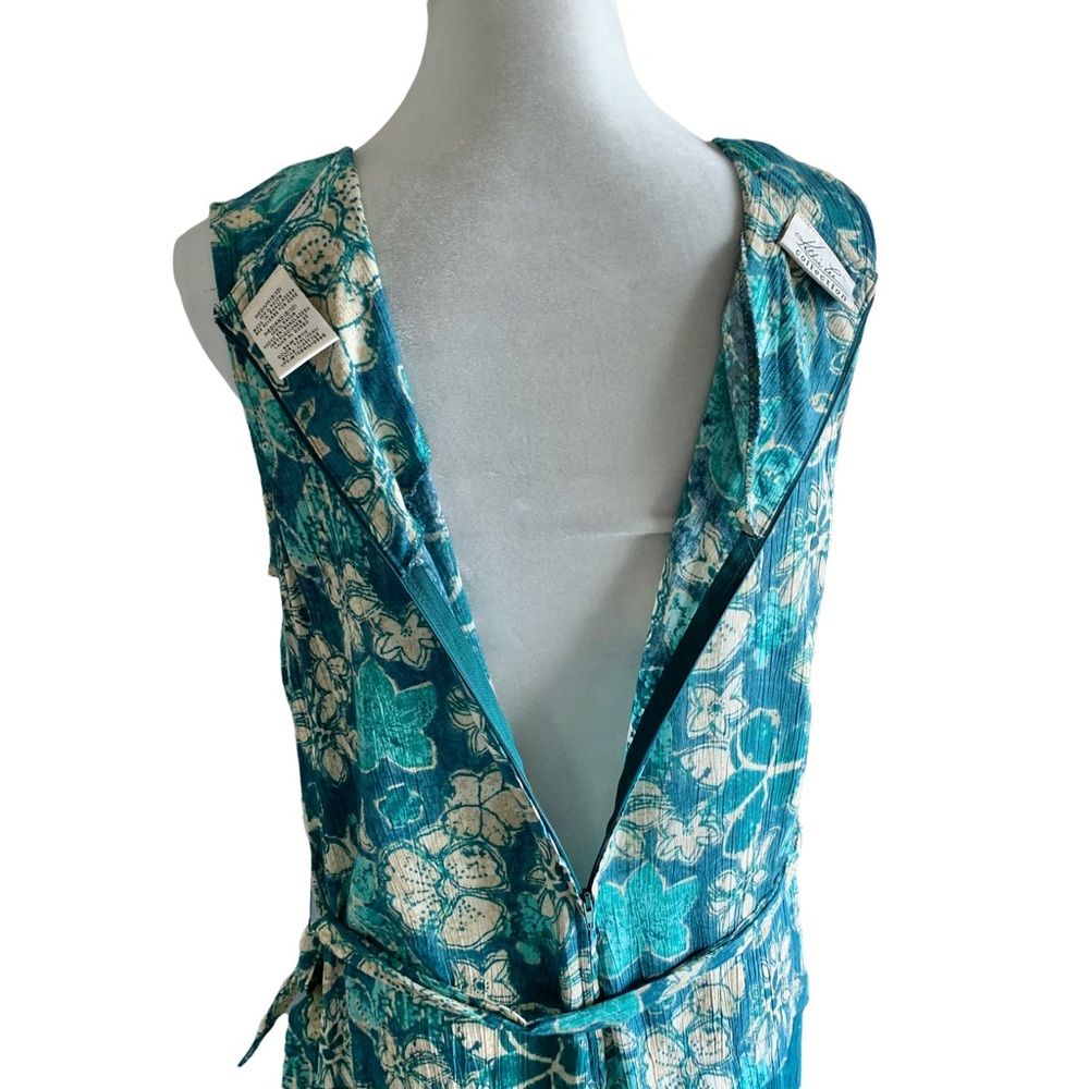 Vintage Kathie Lee Collection Women’s Green & Floral Dress - Picture 6 of 12